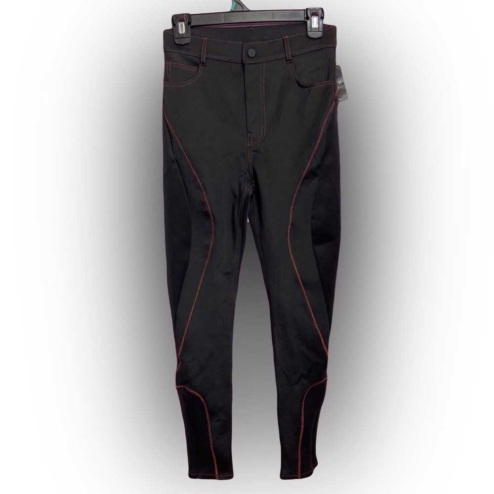NWT Forever 21 High Waist Skinny Stretch Pants Black & Orange